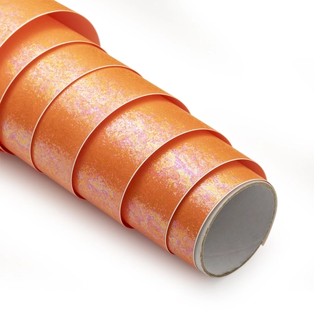 Adesivo Vinil Glitter Estelar - Laranja Tangerina - Mimo - 30,5 cm x 1,22 m - 1 Unid