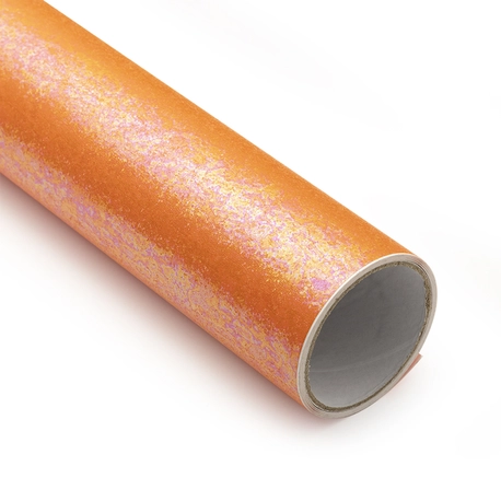 Adesivo Vinil Glitter Estelar - Laranja Tangerina - Mimo - 30,5 cm x 1,22 m - 1 Unid