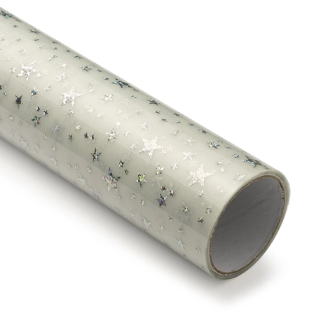 Adesivo Vinil Holográfico Estelar - Transparente Estrelas - Mimo - 30,5 cm x 1,22 m - 1 Unid