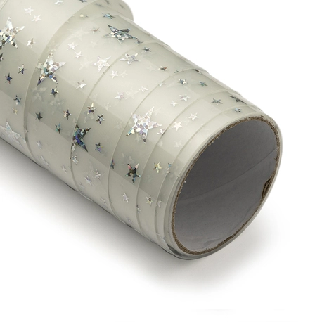 Adesivo Vinil Holográfico Estelar - Transparente Estrelas - Mimo - 30,5 cm x 1,22 m - 1 Unid