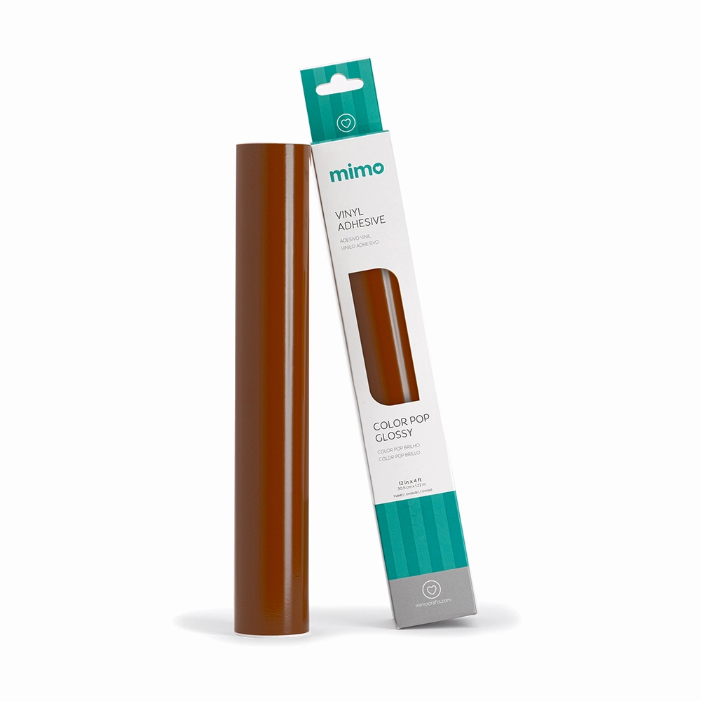 Adesivo Vinil Color Pop Brilho - Marrom - Mimo - 30,5 cm x 1,22 m - 1 Unid