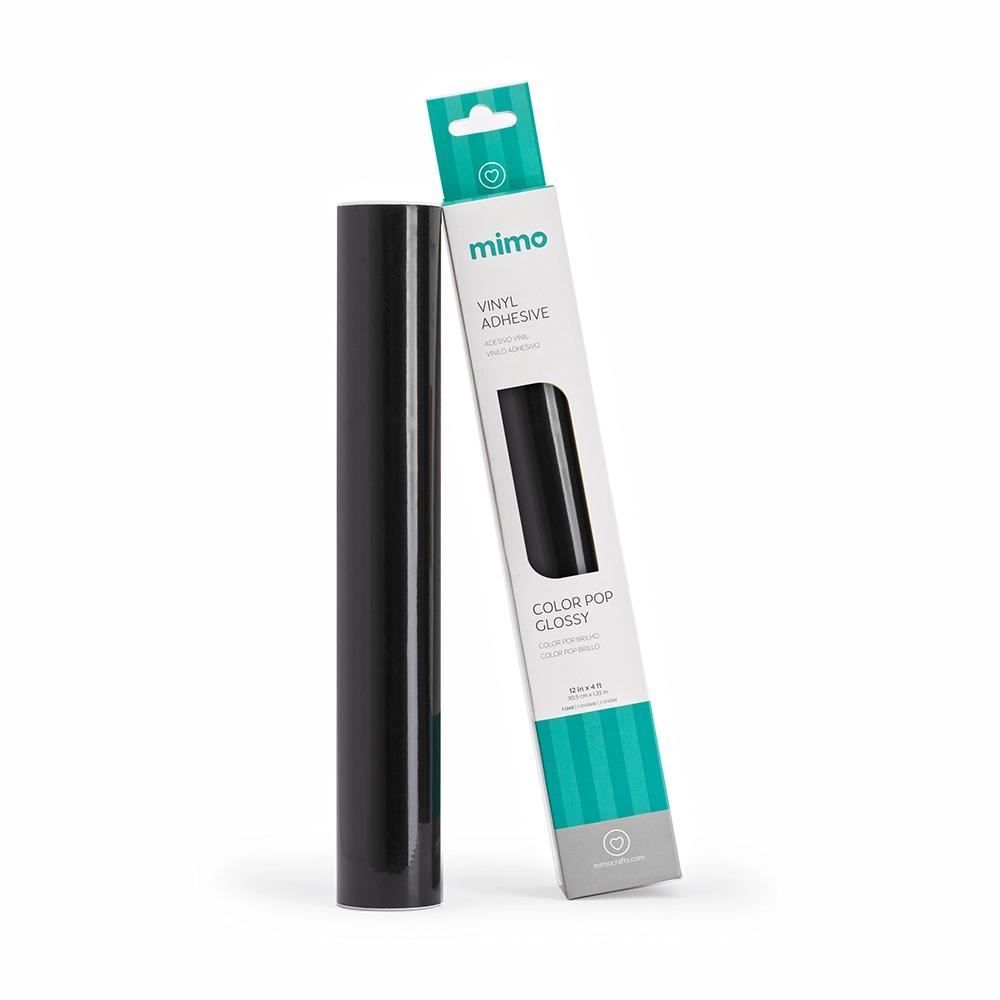 Adesivo Vinil Color Pop Brilho - Preto Absoluto - Mimo - 30,5 cm x 1,22 m - 1 Unid