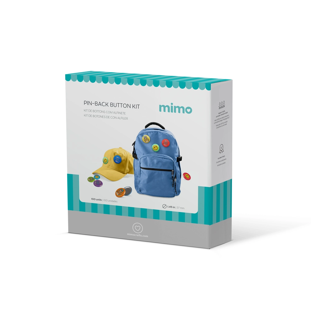 Bottons Metálicos Mimo Pin – 37 mm – 100 Unids
