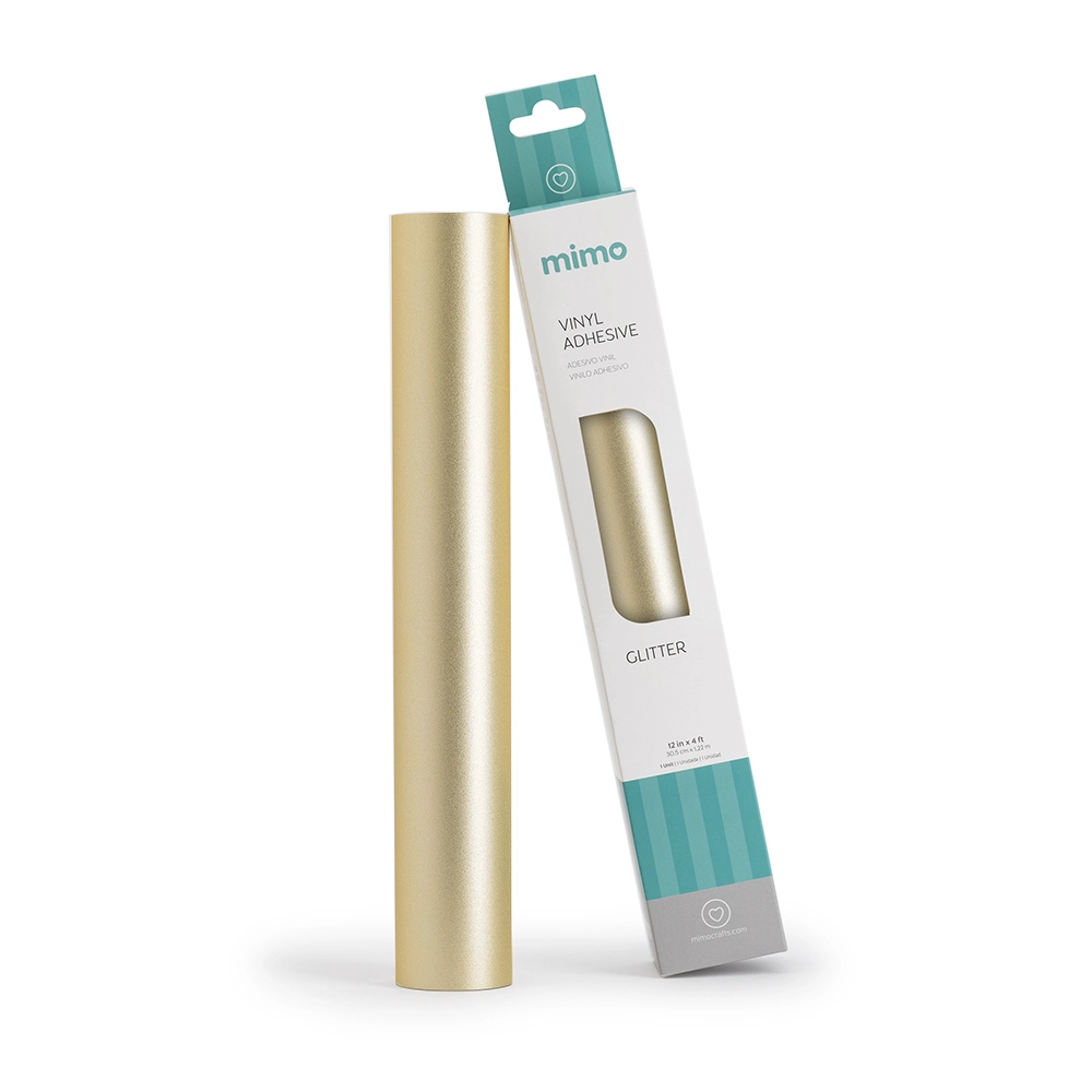 Adesivo Vinil Glitter - Ouro - Mimo - 30,5 cm x 1,22 m - 1 Unid
