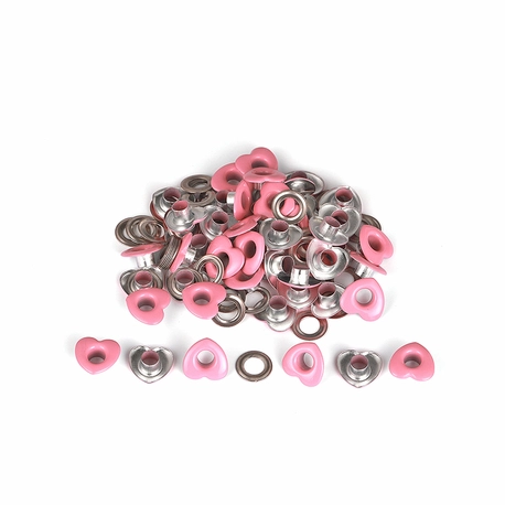 Ilhós Mimo Creating – Coração – Rosa Candy – 4,3 mm – 50 Unids