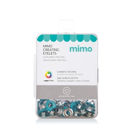 Ilhós Mimo Creating – Coração – Azul Claro – 4,3mm – 50 Unids