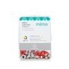 Ilhós Mimo Creating – Coração – Vermelho Puro – 4,3mm – 50 Unids