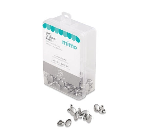 Rebite Dupla Face Mimo Creating – Redondo – Prata – 8 – 6 – 3 mm – 50 Unids