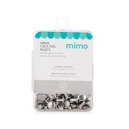 Rebite Dupla Face Mimo Creating – Redondo – Prata – 8 – 6 – 3 mm – 50 Unids