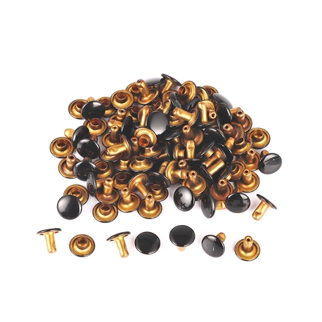 Rebite Dupla Face Mimo Creating – Redondo – Preto – 8 – 6 – 3 mm – 50 Unids