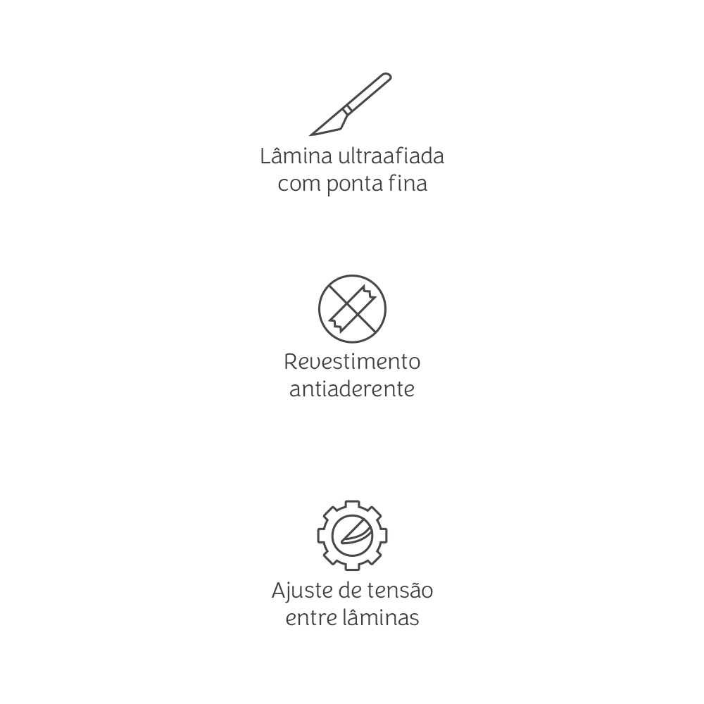 Tesoura de Precisão Antiaderente Premium - Mimo - 12,5 cm
