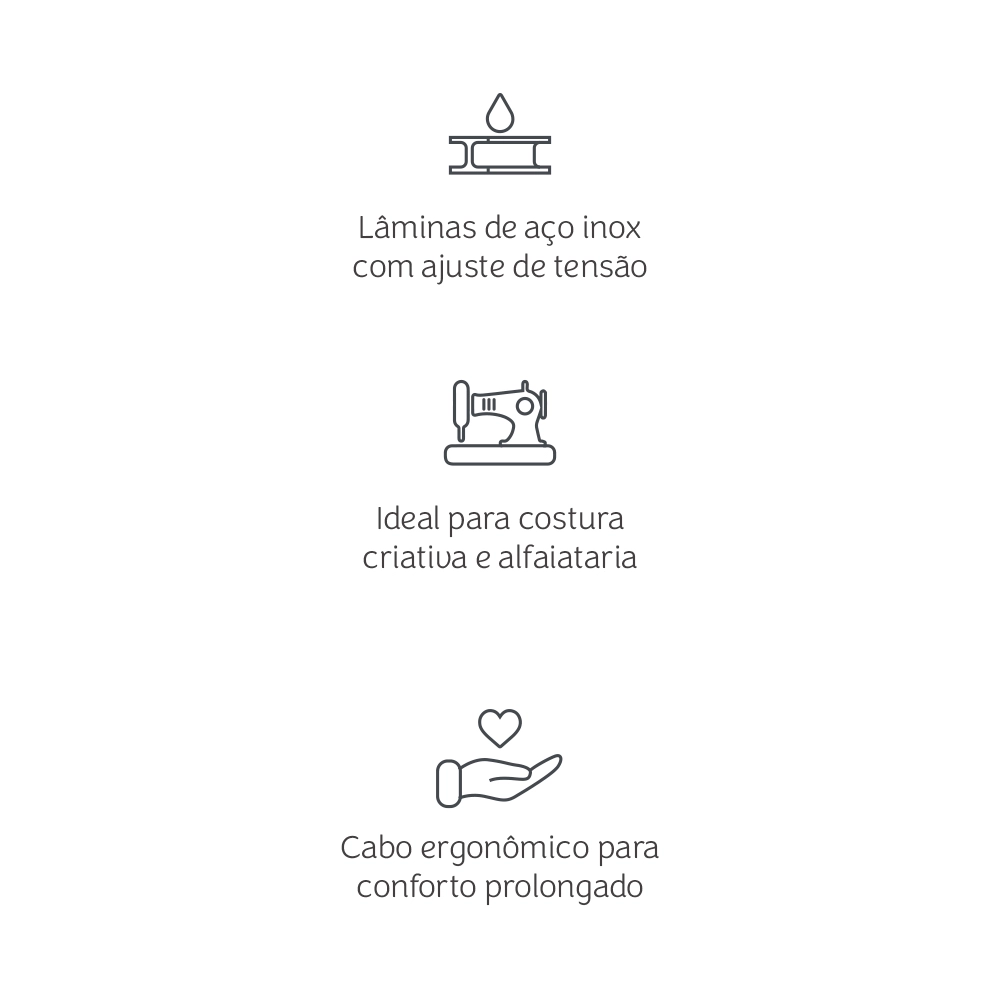 Tesoura Profissional de Tecido Mimo – 19 cm