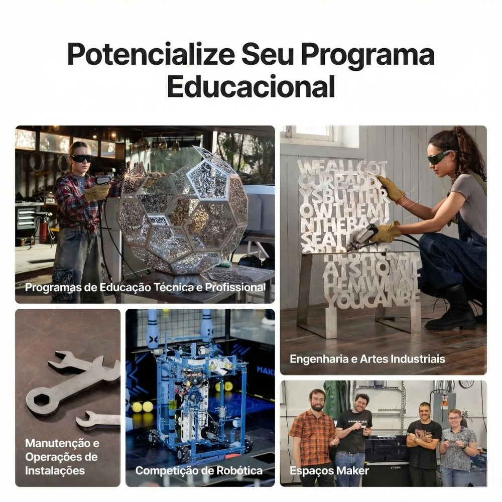 Equipamento de solda e corte em metal a laser CNC - xTool Metalfab