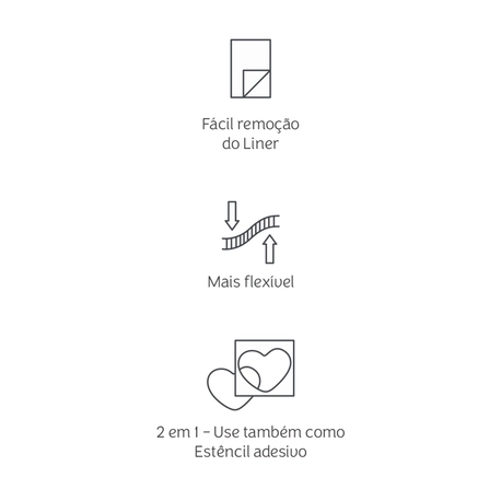 Máscara de Transferência Fixação - Padrão - Mimo - 30,5 cm x 1,22 m - 1 Unid