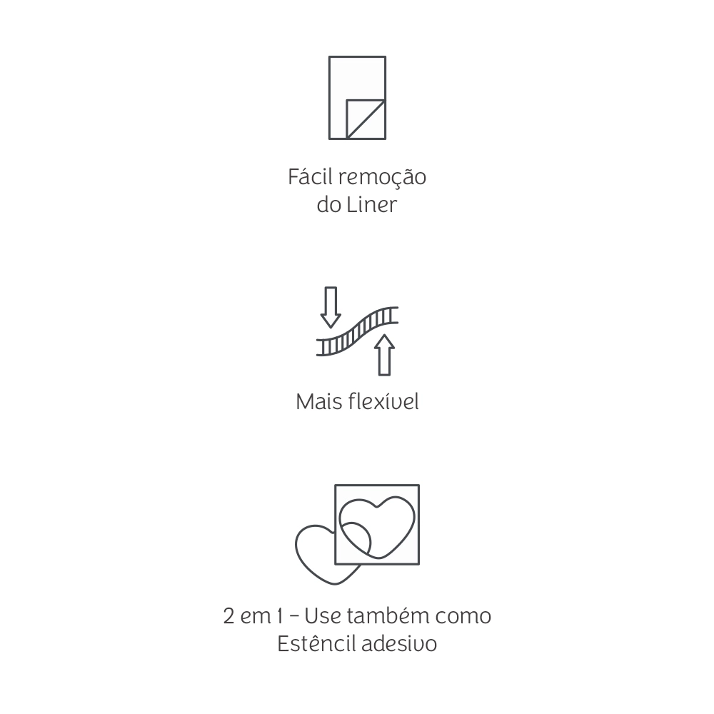 Máscara de Transferência Fixação - Padrão - Mimo - 30,5 cm x 1,22 m - 1 Unid