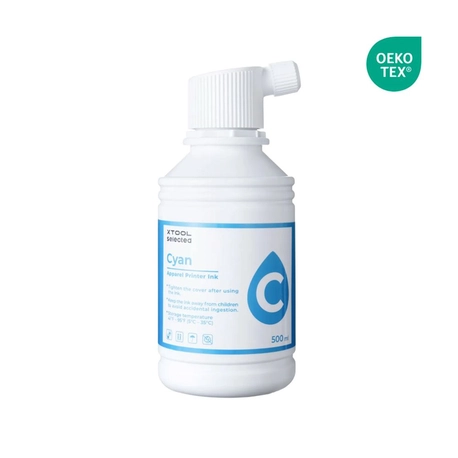 Tinta para Tecidos Apparel Printer xTool – Ciano 500 ml – P5020887
