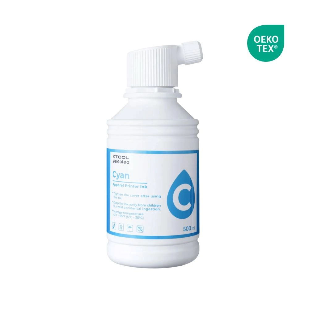 Tinta para Tecidos Apparel Printer xTool – Ciano 500 ml – P5020887