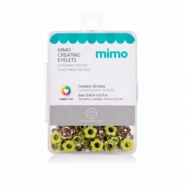 Ilhós Mimo Creating - Flor - Amarelo Candy - 4,3 mm - 50 Unids