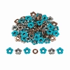 Ilhós Mimo Creating - Flor - Azul Claro - 4,3 mm - 50 Unids