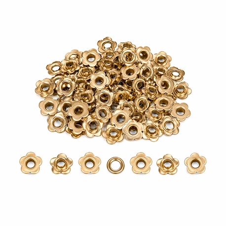 Ilhós Mimo Creating - Flor - Dourado - 4,3 mm - 50 Unids