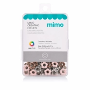 Ilhós Mimo Creating - Flor - Rosa Candy - 4,3 mm - 50 Unids