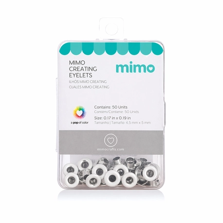 Ilhós Mimo Creating - Redondo - Branco - 5 mm - 50 Unids