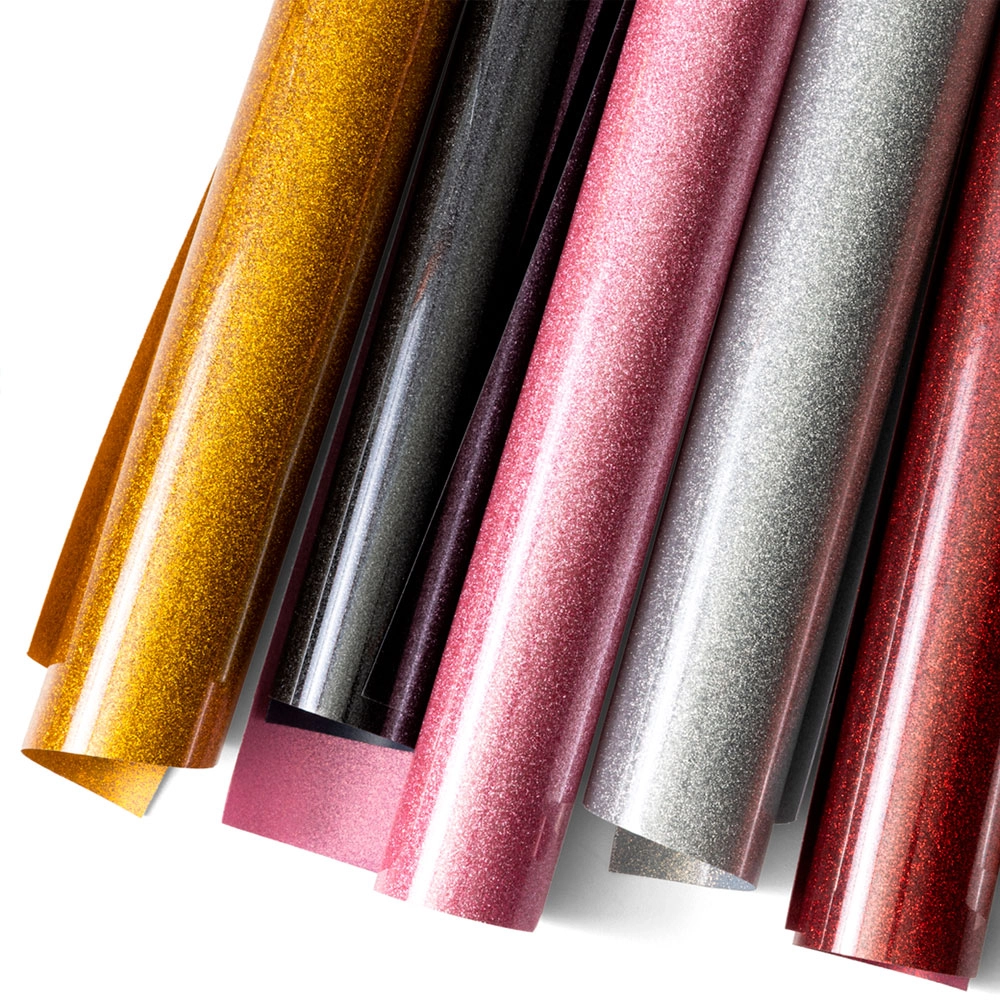 Transfer Termocolante Glitter Value Sortido – Cricut – 25,4 x 30,48 cm – 6 Folhas