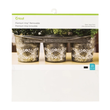 Vinil Removível Premium Value Básico – Cricut – 30,5 x 30,5 cm – 20 Folhas