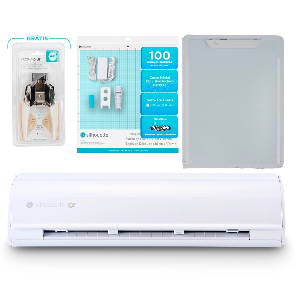Silhouette Cameo 5 Alpha Branca + Kit Essencial com Base Eletrostática