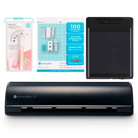 Silhouette Cameo 5 Alpha Preta + Kit Essencial com Base Eletrostática