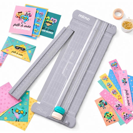Trimmer 2 em 1 Mimo - Corte e vinco - A4 - 30,5cm x 35,5 cm com régua extensora