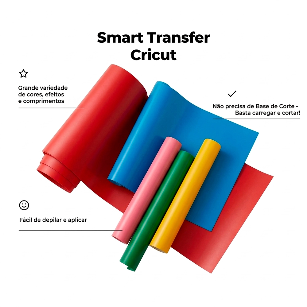 Transfer Termocolante Smart Branco – Cricut – 33 x 91,44 cm – 01 Unid