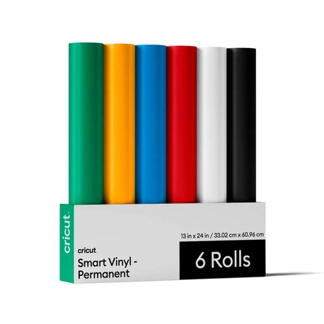 Vinil Adesivo Smart Permanente Sortido – Cricut – 33 x 61 cm – 06 Unid