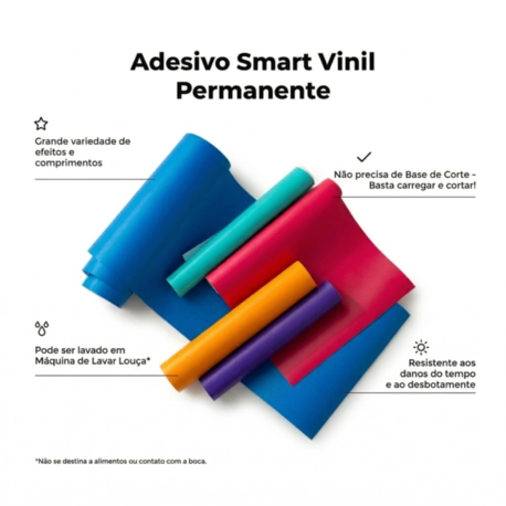 Vinil Adesivo Smart Permanente Preto – Cricut – 33 x 1,52 m – 01 Unid