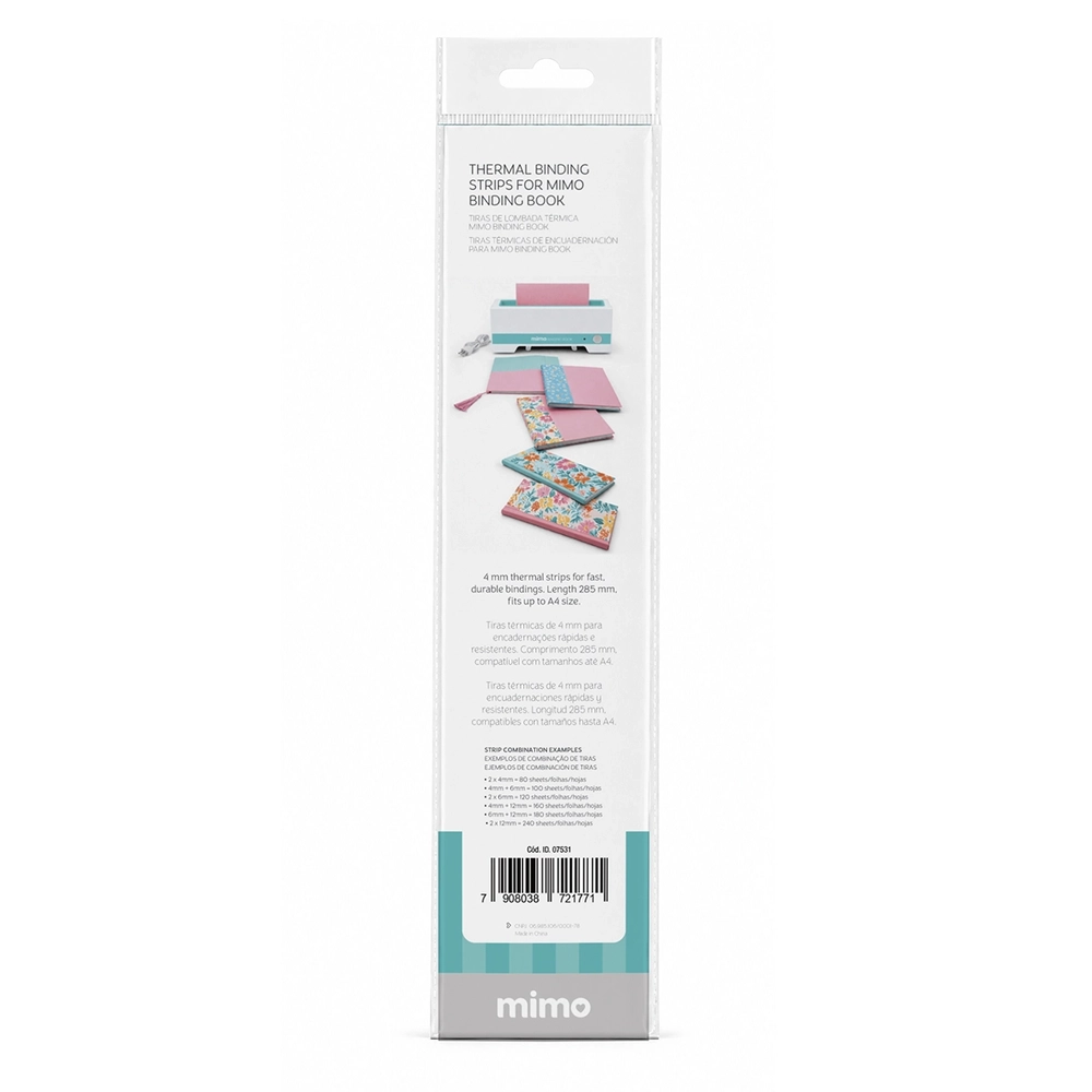 Tiras de Cola para Encadernação Mimo Binding Book – 4mm x 285mm – 24 unids