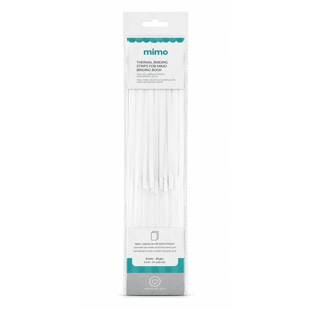 Tiras de Cola para Encadernação Mimo Binding Book – 6mm x 285mm – 24 unidades