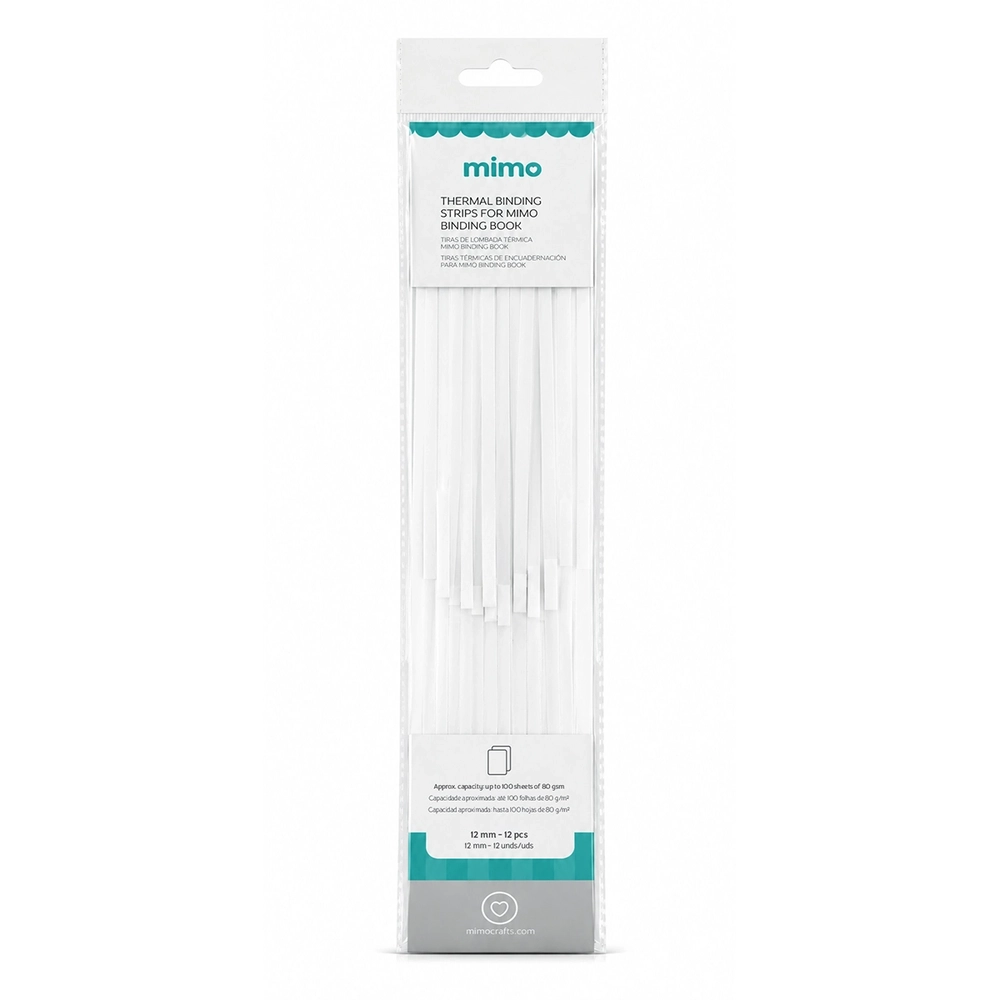 Tiras de Cola para Encadernação Mimo Binding Book – 12mm x 285 mm – 12 unids