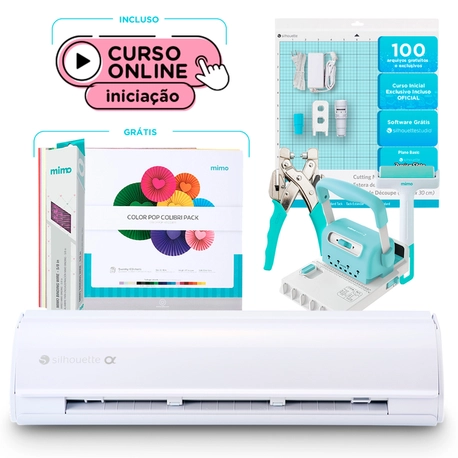 Silhouette Cameo 5 Alpha Branca + Kit para Encadernação Personalizada