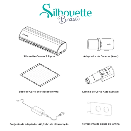 Silhouette Cameo 5 Alpha Branca + Kit Inicial para Papelaria Criativa