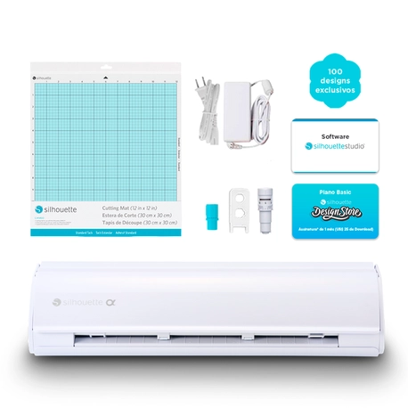 Silhouette Cameo 5 Alpha Branca + Kit para Personalizados