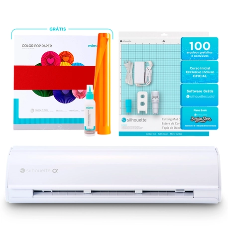Silhouette Cameo 5 Alpha Branca + Kit para Personalizados