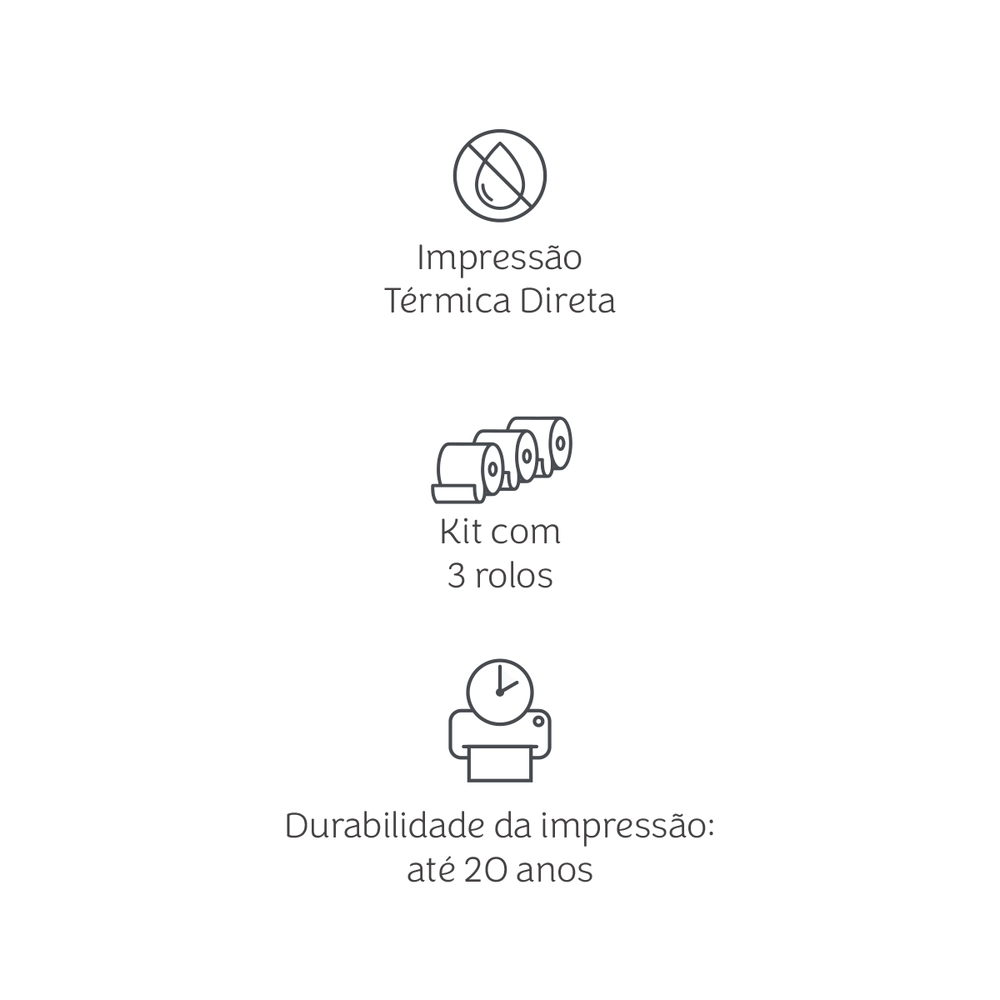 Adesivo para Impressora Térmica Mimo Pop -  Paper Colorido (Menta, Lavanda e Laranja) – 3 Rolos – 50 mm x 3,5 m
