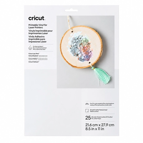 Vinil Imprimível para Laser Branco – Cricut – A4 – 25 Folhas