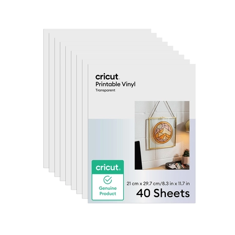 Vinil Imprimível Transparente – Cricut – A4 – 40 Folhas