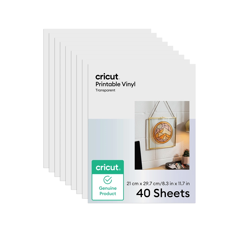 Vinil Imprimível Transparente – Cricut – A4 – 40 Folhas