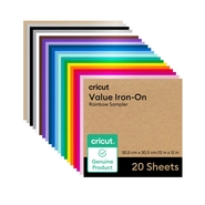 Transfer Termocolante Value Sortido Arco-Íris – Cricut – 30,5 x 30,5 cm – 20 Folhas