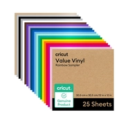 Vinil Value Sortido Arco-Íris – Cricut – 30,5 x 30,5 cm – 25 Folhas