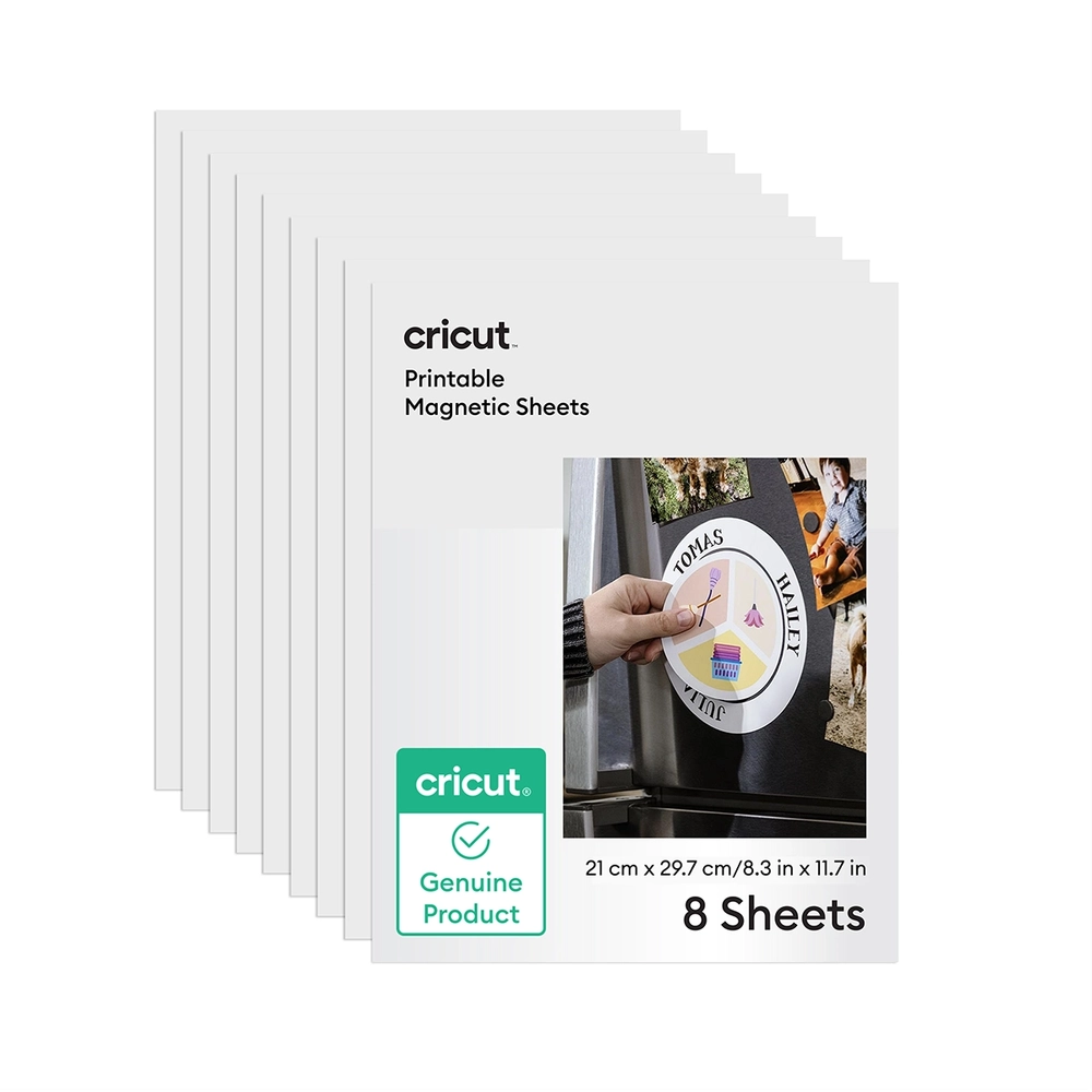 Folhas Magnéticas Imprimíveis Brancas – Cricut – A4 – 08 Folhas