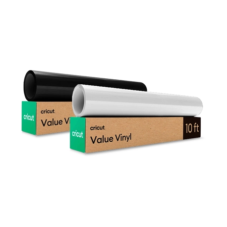Kit Vinil Cricut Value Preto + Branco – 30,5 cm x 3 m